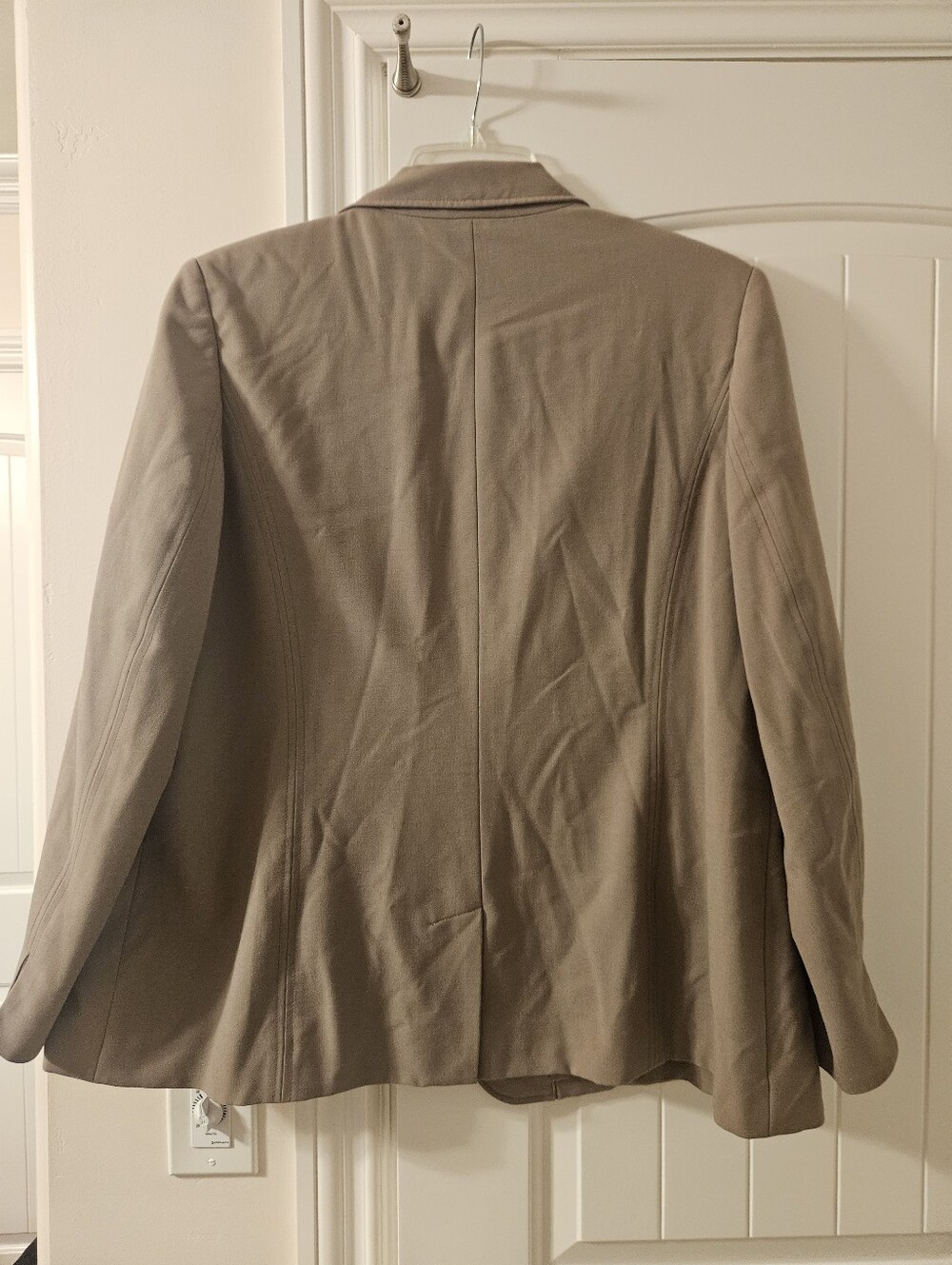 Apostrophe Taupe Single-Button Tailored Blazer Size 18W - Picture 3 of 4
